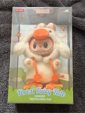 POP MART Forest Fairy Tale Plush Toy – White & Orange